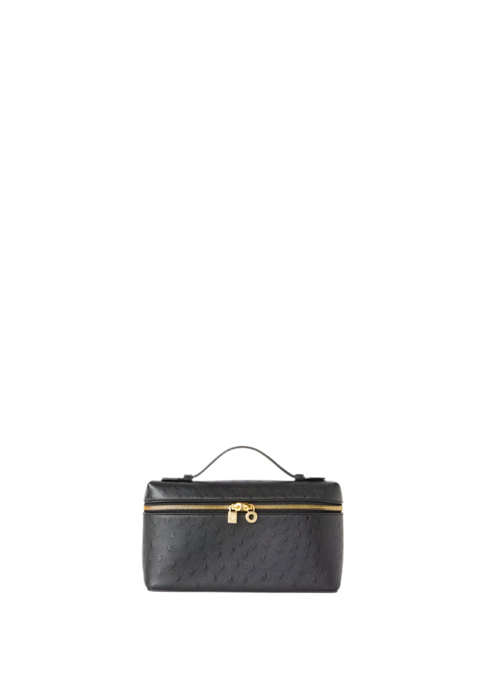 Loro piana extra pocket l19 green ostrich gold
