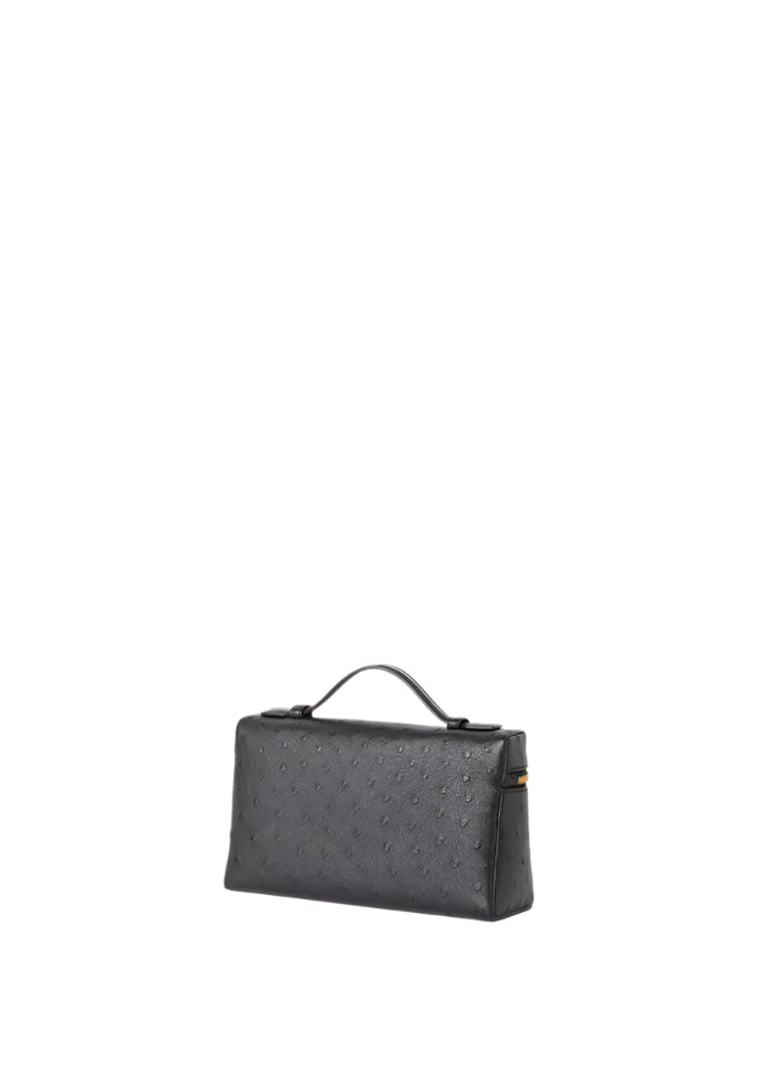 Loro piana extra pocket l19 green ostrich gold