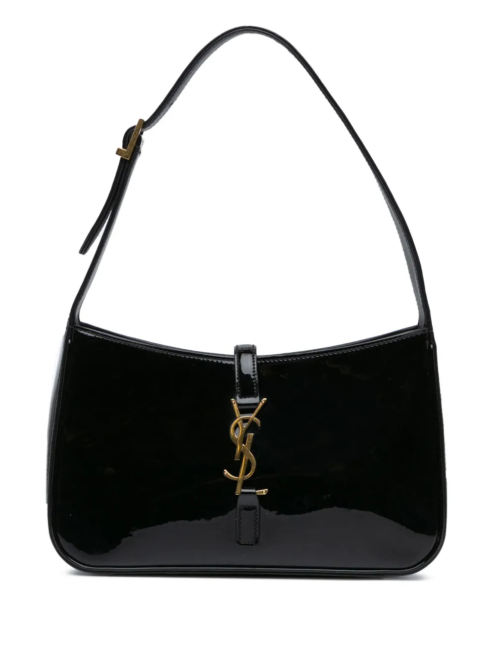 Black Saint Laurent le 5 à 7 in patent leather