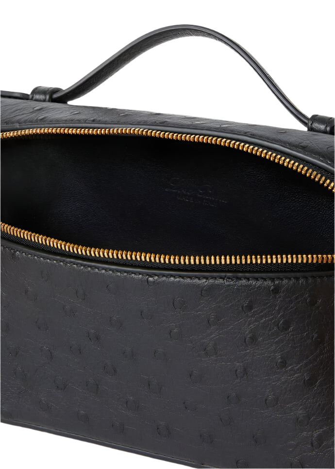 Loro piana extra pocket l19 green ostrich gold