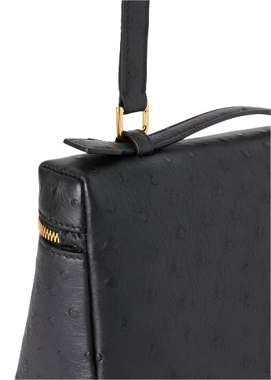 Loro piana extra pocket l19 green ostrich gold