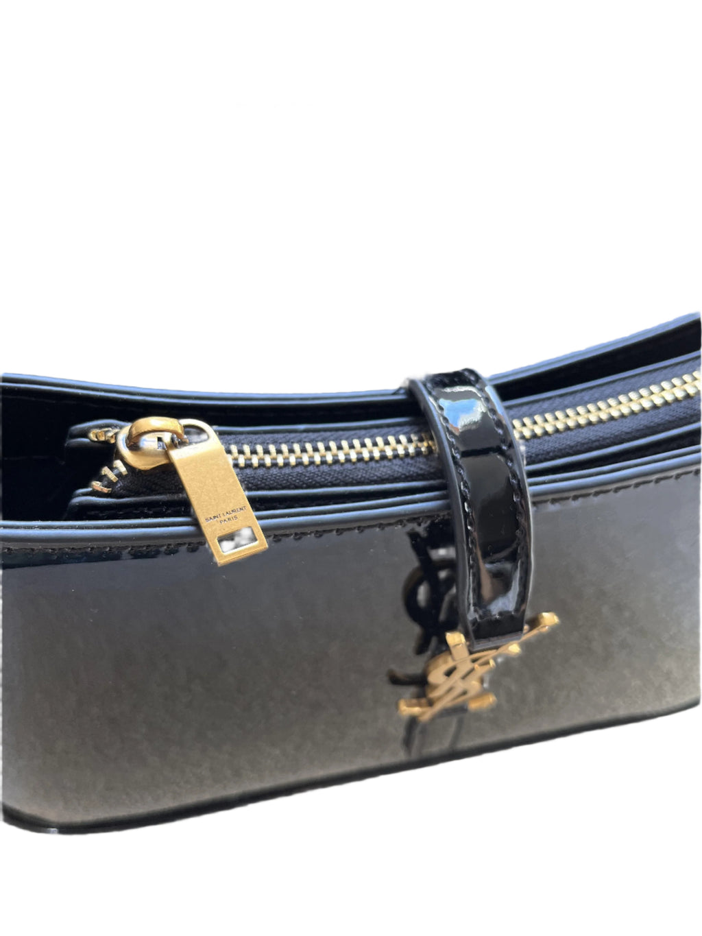 Black Saint Laurent le 5 à 7 in patent leather