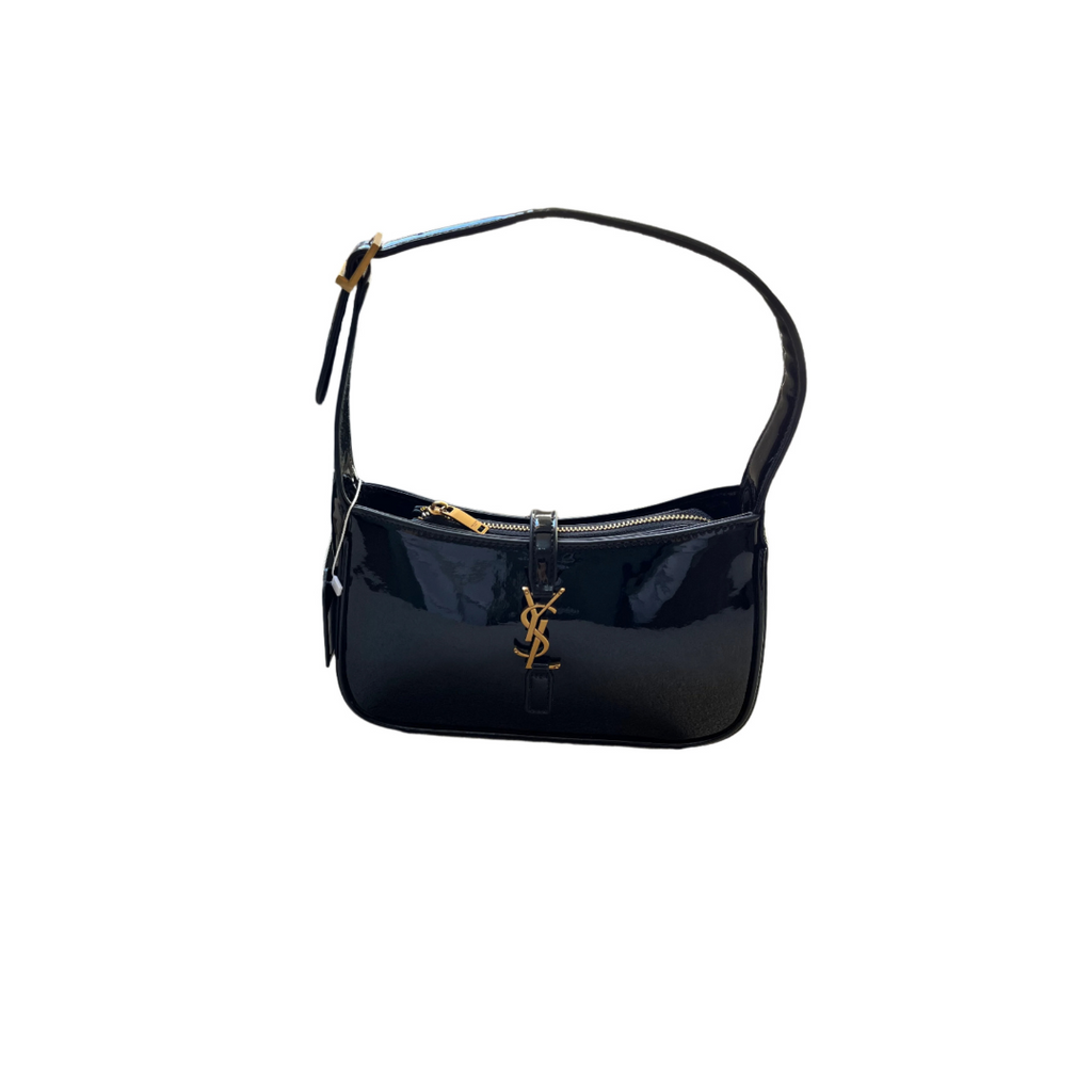 Black Saint Laurent le 5 à 7 in patent leather