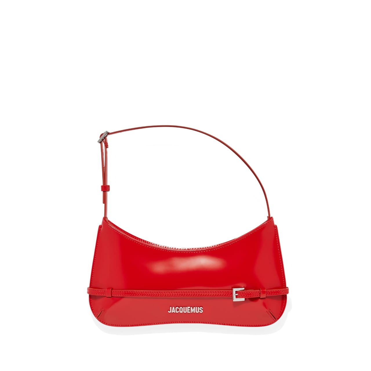 Jacquemus Genuine Leather Glossy Retro Baguette Bag