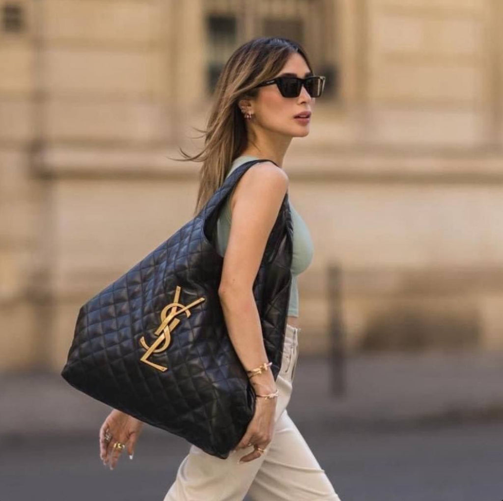 YSL ICARE MAXI SHOPPING BAG IN QUILTED LAMBSKIN